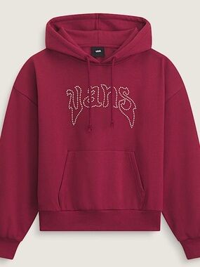Vans Burgundy Hoodie with Studded Logo